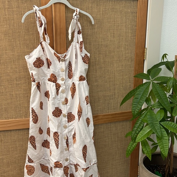 Farm Rio Leopard Print Shell Midi Dress | Size L - Picture 4 of 7